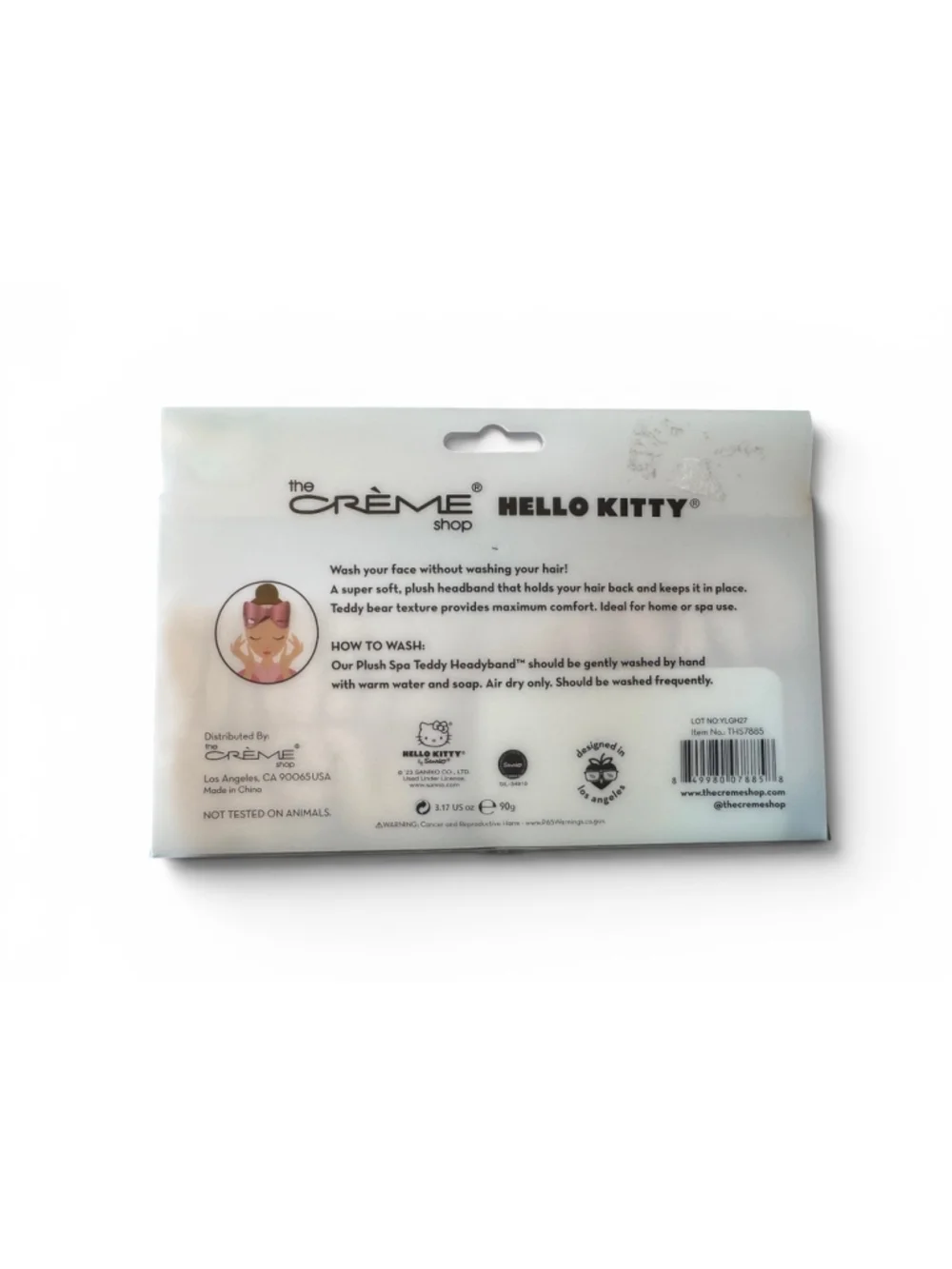The Crème Shop Hello Kitty Pink Plush Spa Headband